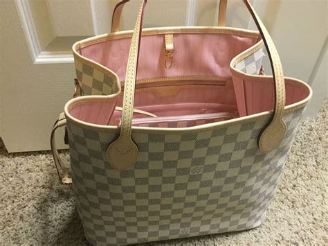 louis vuitton neverfull damier azur rose ballerine replica